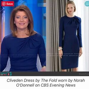 The Fold London Elegant Blue Dress